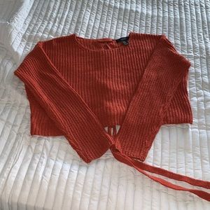 Crop top oversized sweater